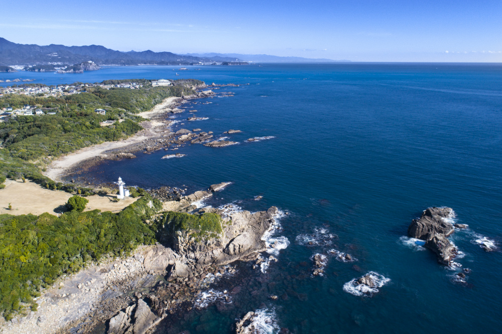 空から見た梶取崎