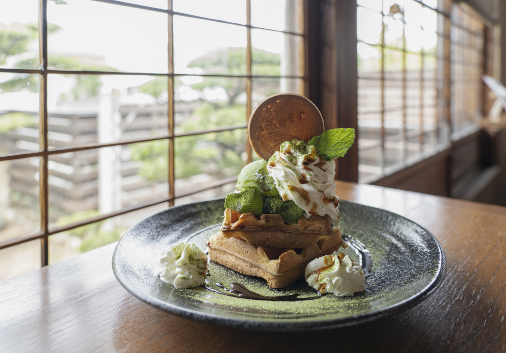 抹茶好きにはたまらない「贅沢宇治抹茶のワッフル」