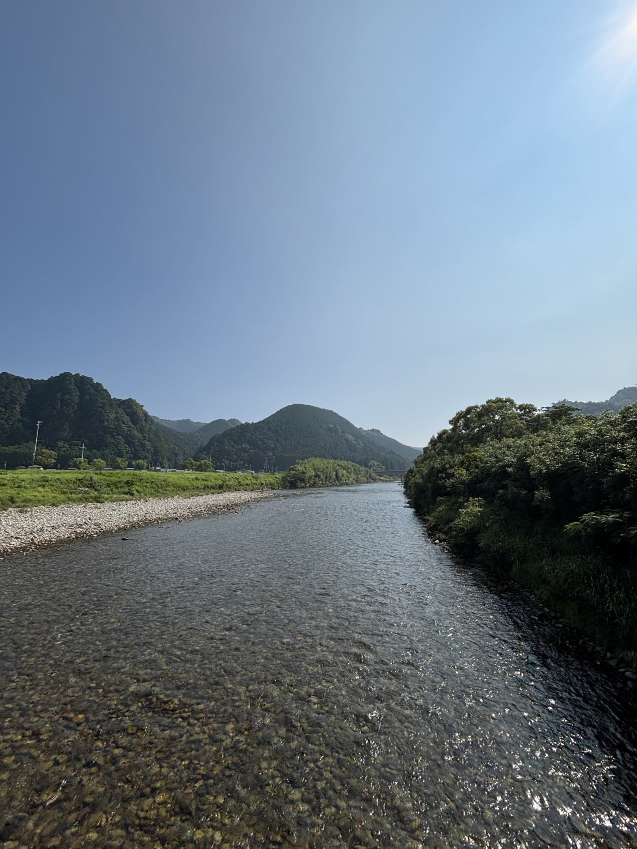 潜水橋から見る古座川